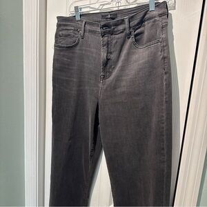 7 For All Mankind Dark Gray Straight Leg Jeans